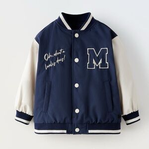 Zara Disney Mickey Varsity Jacket with 'M' Patch size 2-3 years